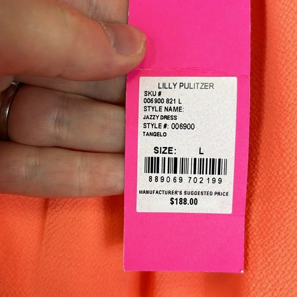 NWT Lilly Pulitzer tangelo Jazzy dress sz lg - Picture 6 of 9